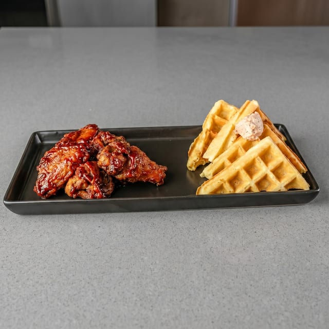 House Chicken and Waffles.